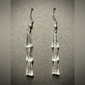 Handmade Layered Crystal Christmas Tree Earrings 🎄